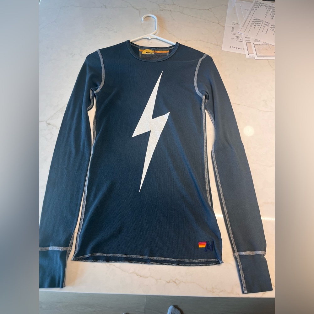 Aviator Nation Lightening Bolt Shirt Size Small - worn once